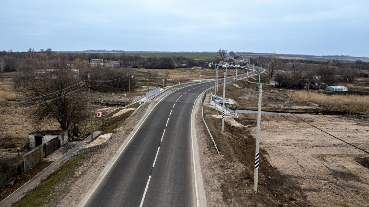 Завершен капитальный ремонт моста на трассе Амвросиевка-Мариуполь 