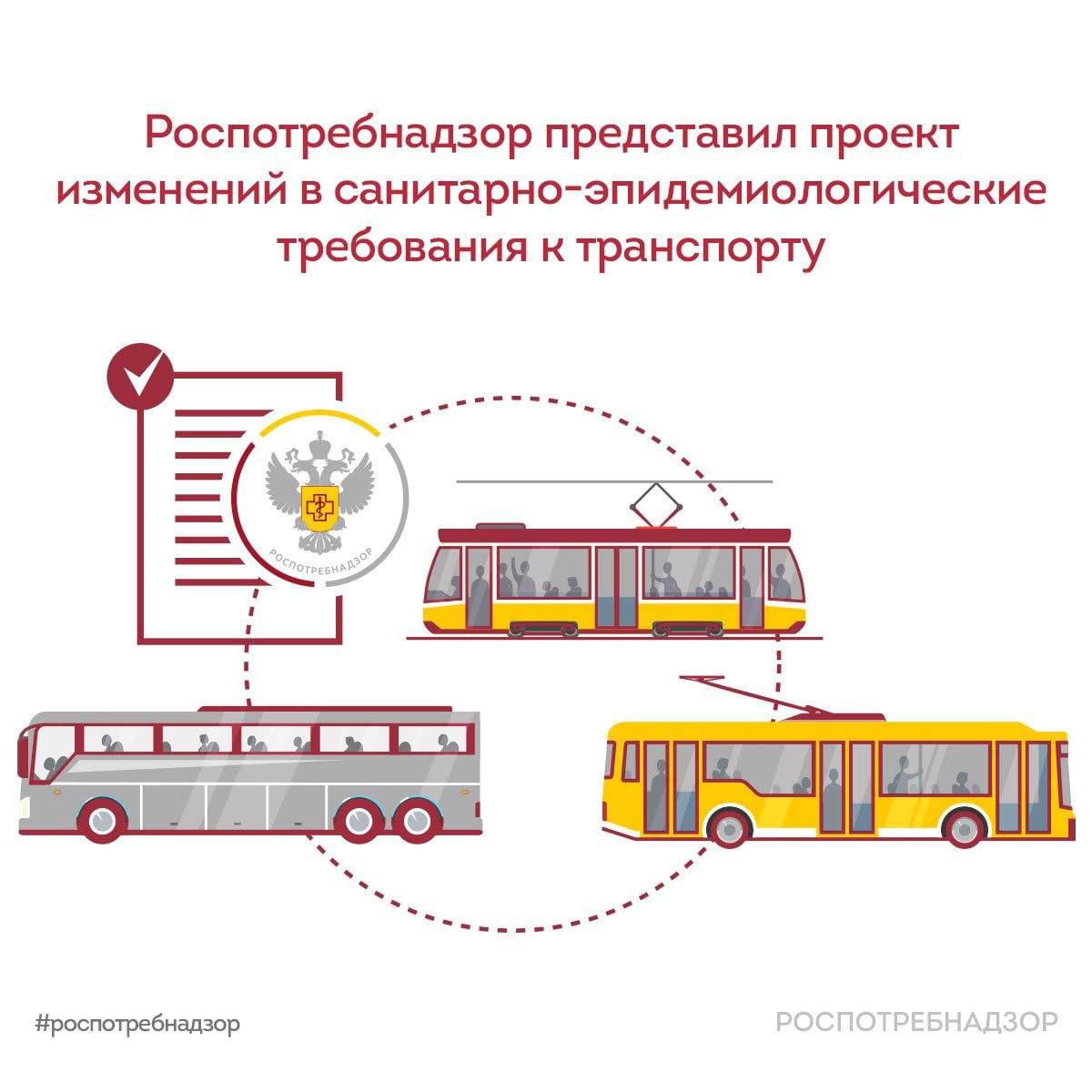 Роспотребнадзор представил проект изменений в санитарно-эпидемиологические требования к транспорту 