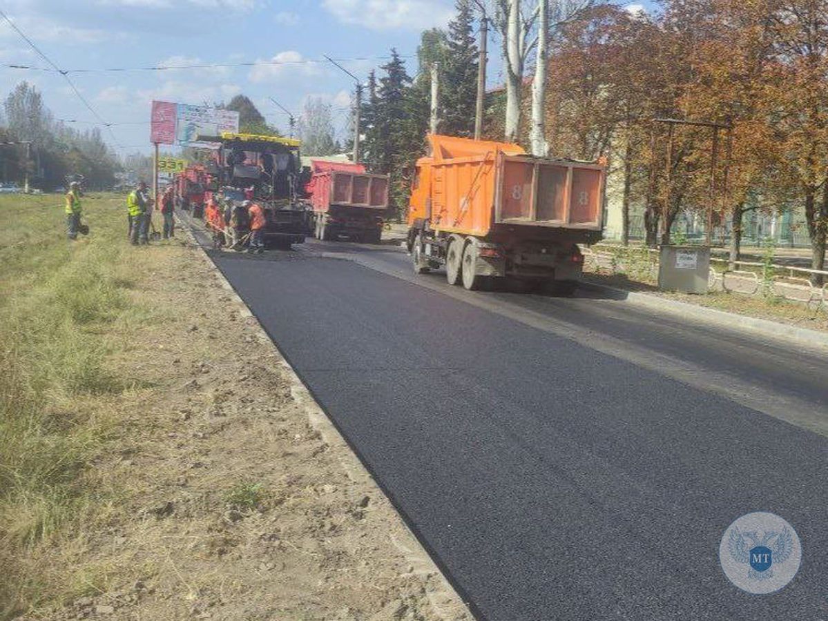 Дорожники завершили работы по ремонту дорожного полотна одной из улиц Горловки