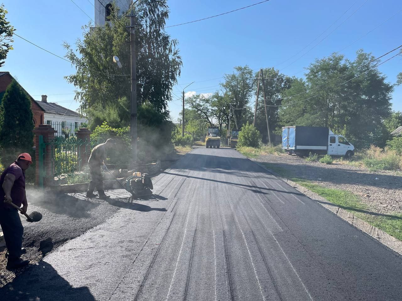 Нижегородский подрядчик восстанавливает дорогу в пгт Троицко-Харцызске